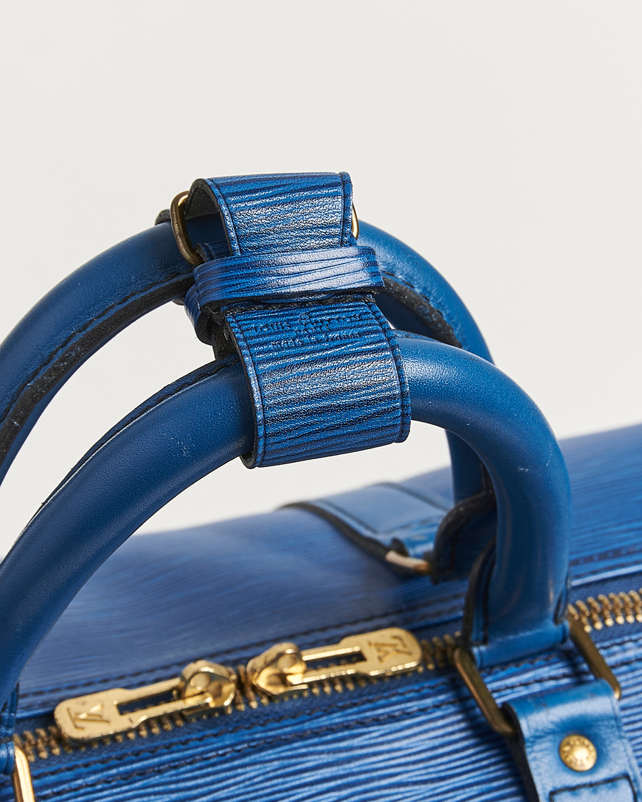 Herren | Louis Vuitton Pre-Owned Keepall 55 EPI Leather Bag Blue | Louis Vuitton Pre-Owned | Keepall 55 EPI Leather Bag Blue