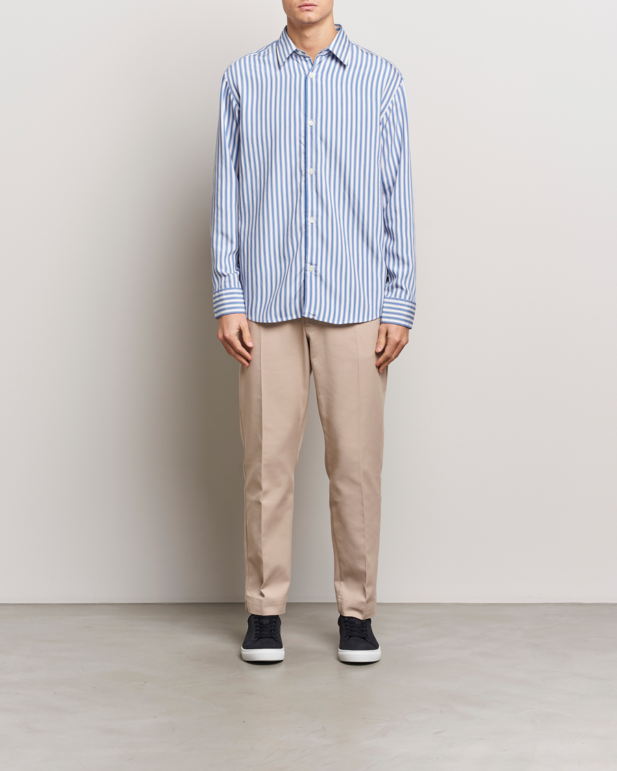 Herren | Hemden | NN07 | Freddy Twill Striped Shirt Blue/White