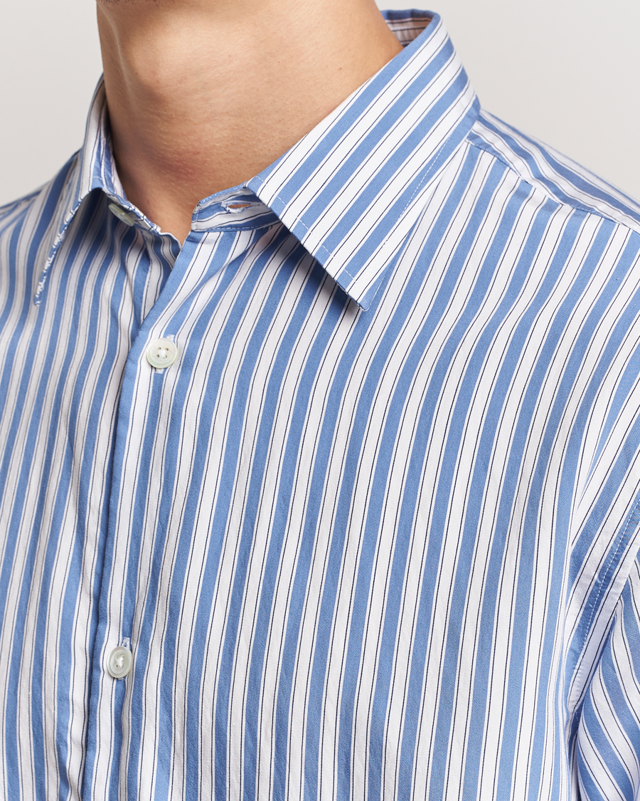 Herren | Hemden | NN07 | Freddy Twill Striped Shirt Blue/White
