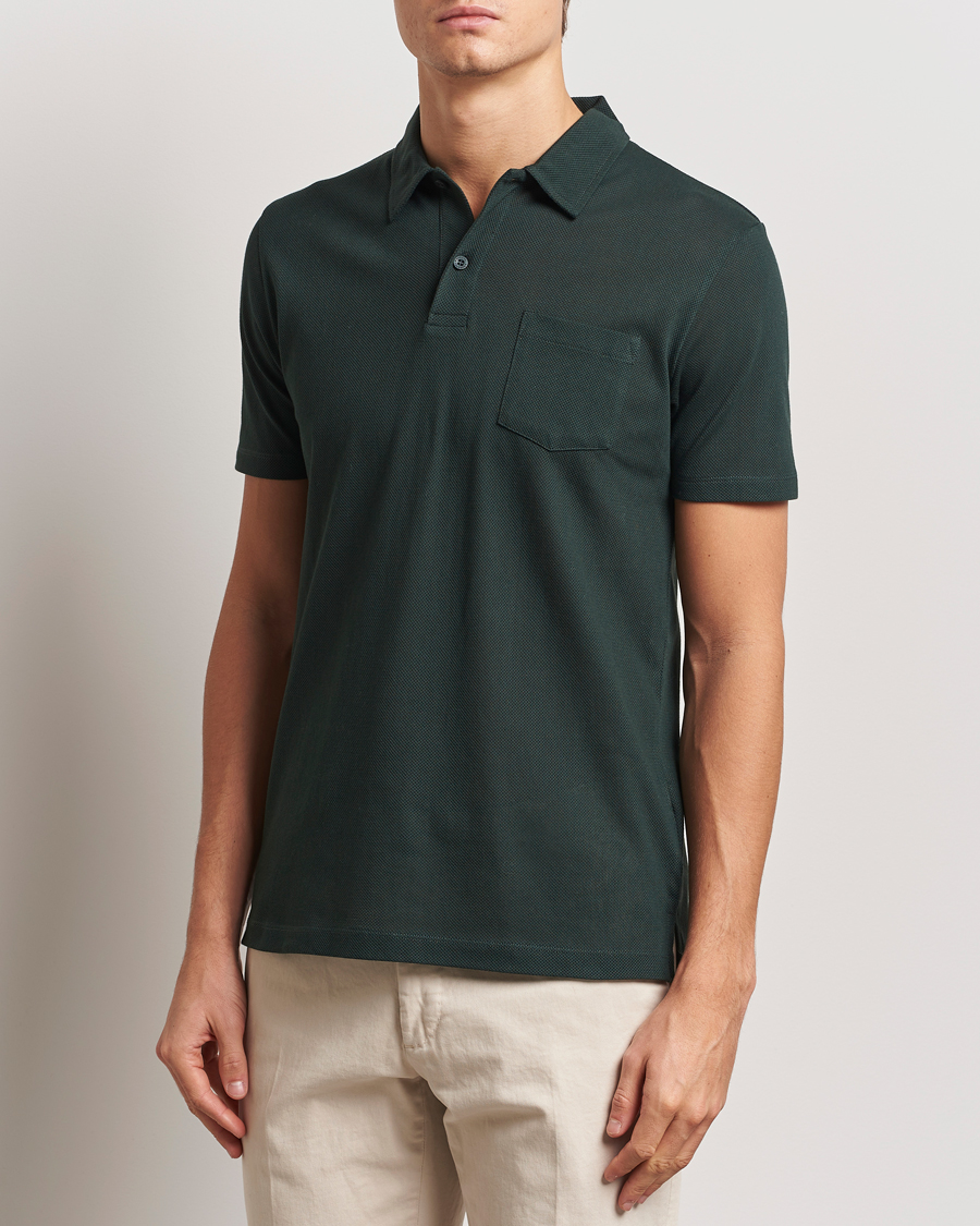 Herren | Poloshirts | Sunspel | Riviera Polo Shirt Dark Green