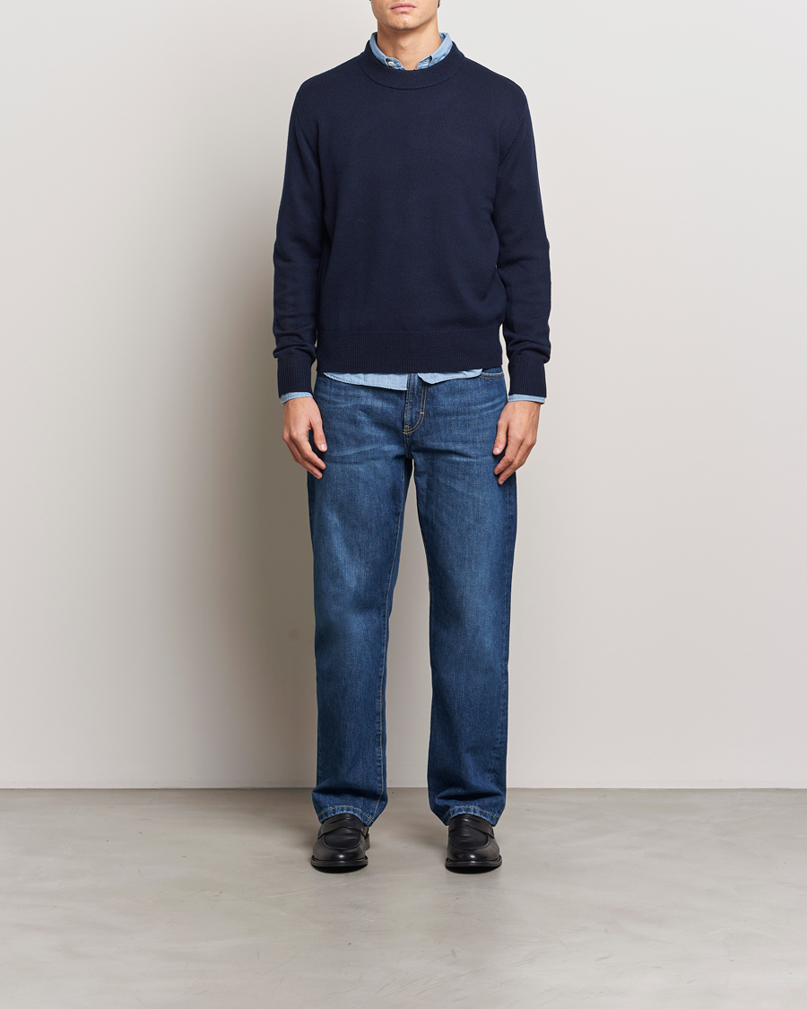 Herren | Pullover | Sunflower | Moon Merino Sweater Navy