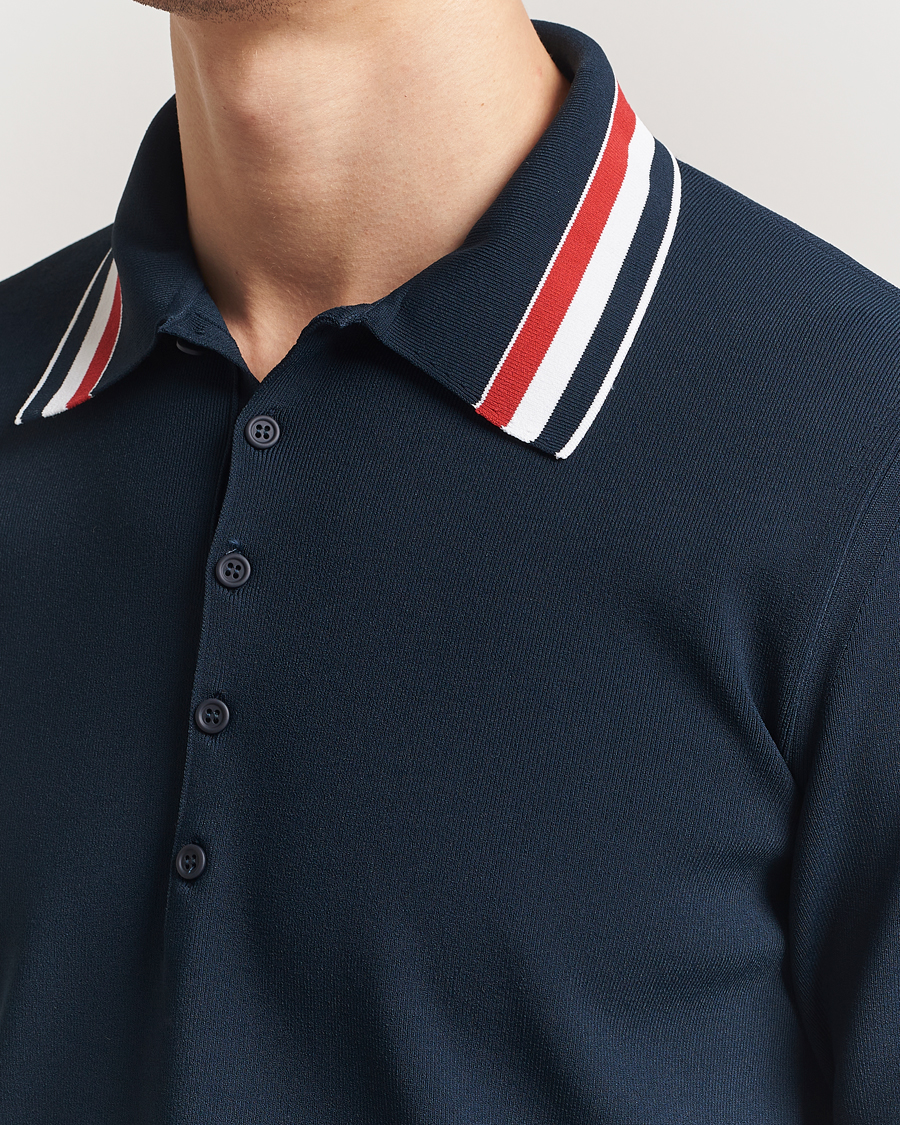 Herren | Poloshirts | Thom Browne | Needle Stitch Tennis Polo Navy