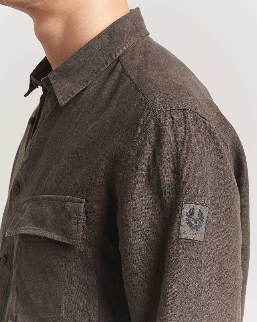 Herren | Hemden | Belstaff | Scale Linen Shirt Army