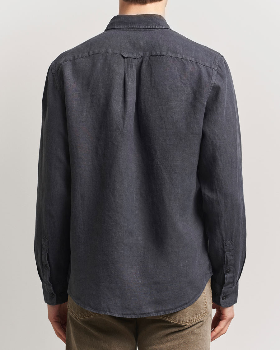 Herren | Hemden | Belstaff | Scale Linen Shirt Washed Black