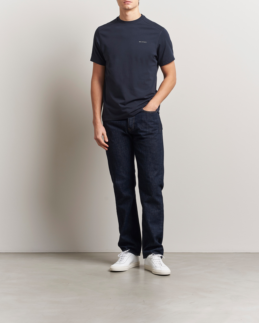 Herren | T-Shirts | Belstaff | Alloy Cotton T-Shirt Navy