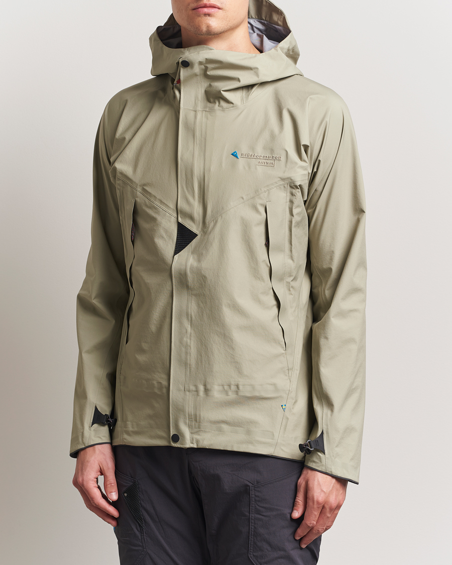 Herren | Jacken | Klättermusen | Asynja Lightweight Waterproof Jacket Silver Green
