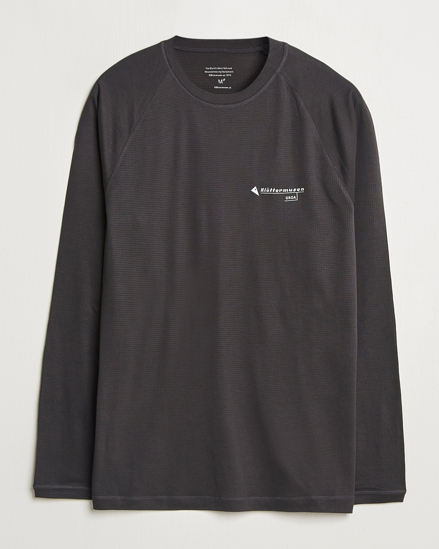 Herren | T-Shirts | Klättermusen | Groa Long Sleeve T-Shirt Raven