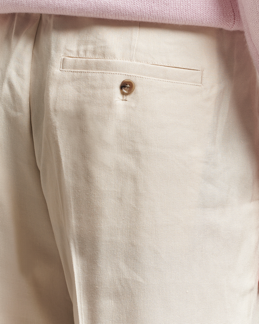 Herren | Hosen | NN07 | Kay Linen/Viscose Drawstring Trousers Ivory