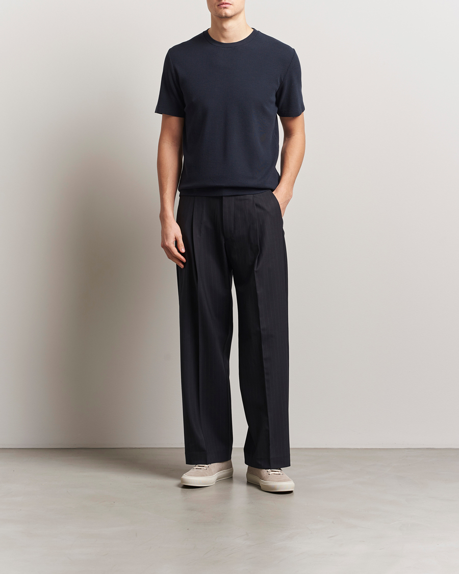 Herren | T-Shirts | NN07 | Clive Crew Neck T-Shirt Navy Blue