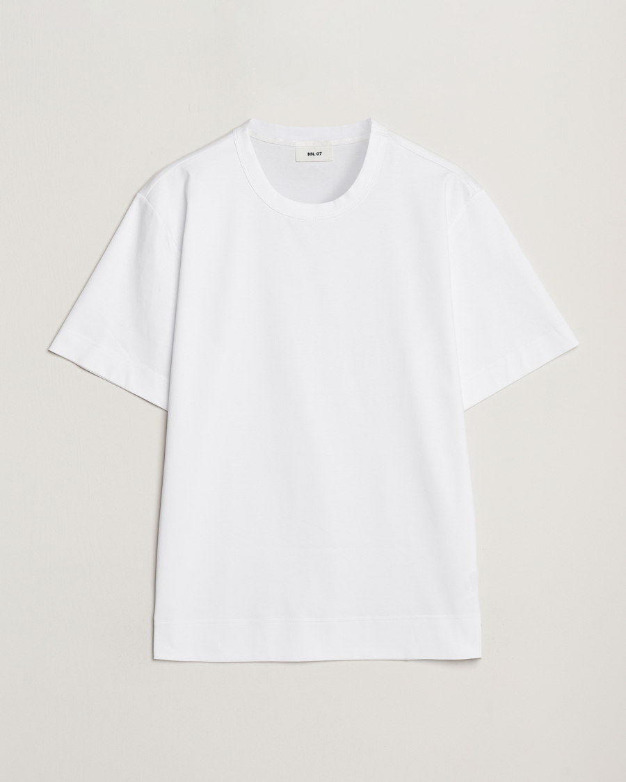 Herren | T-Shirts | NN07 | Pedro Mercerized Crew Neck T-Shirt White