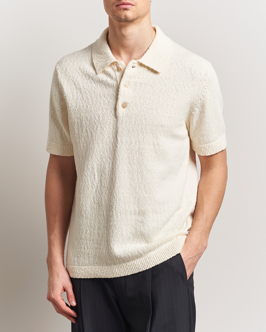 Herren | Poloshirts | NN07 | Randy Knitted Polo Ecru