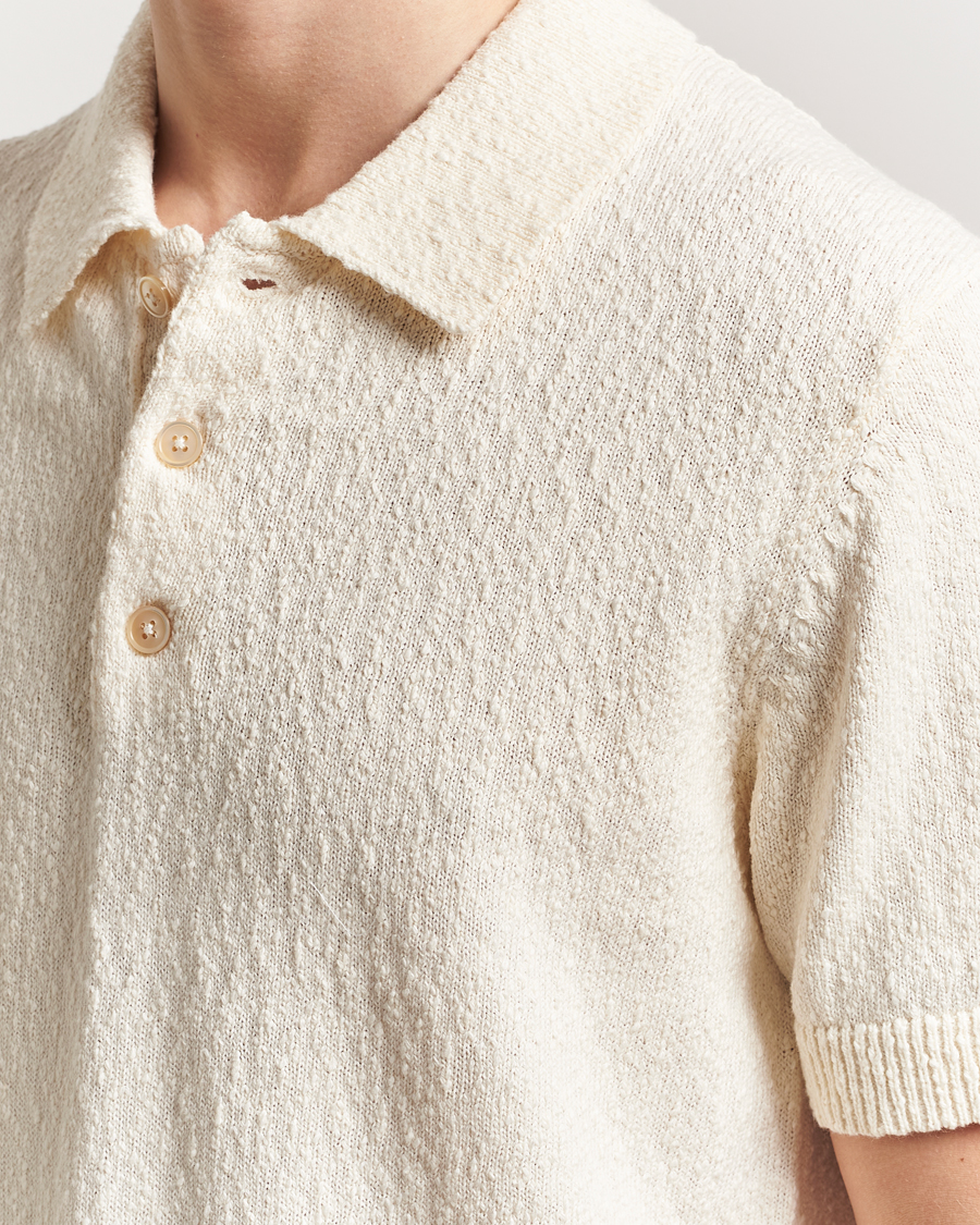 Herren | Poloshirts | NN07 | Randy Knitted Polo Ecru