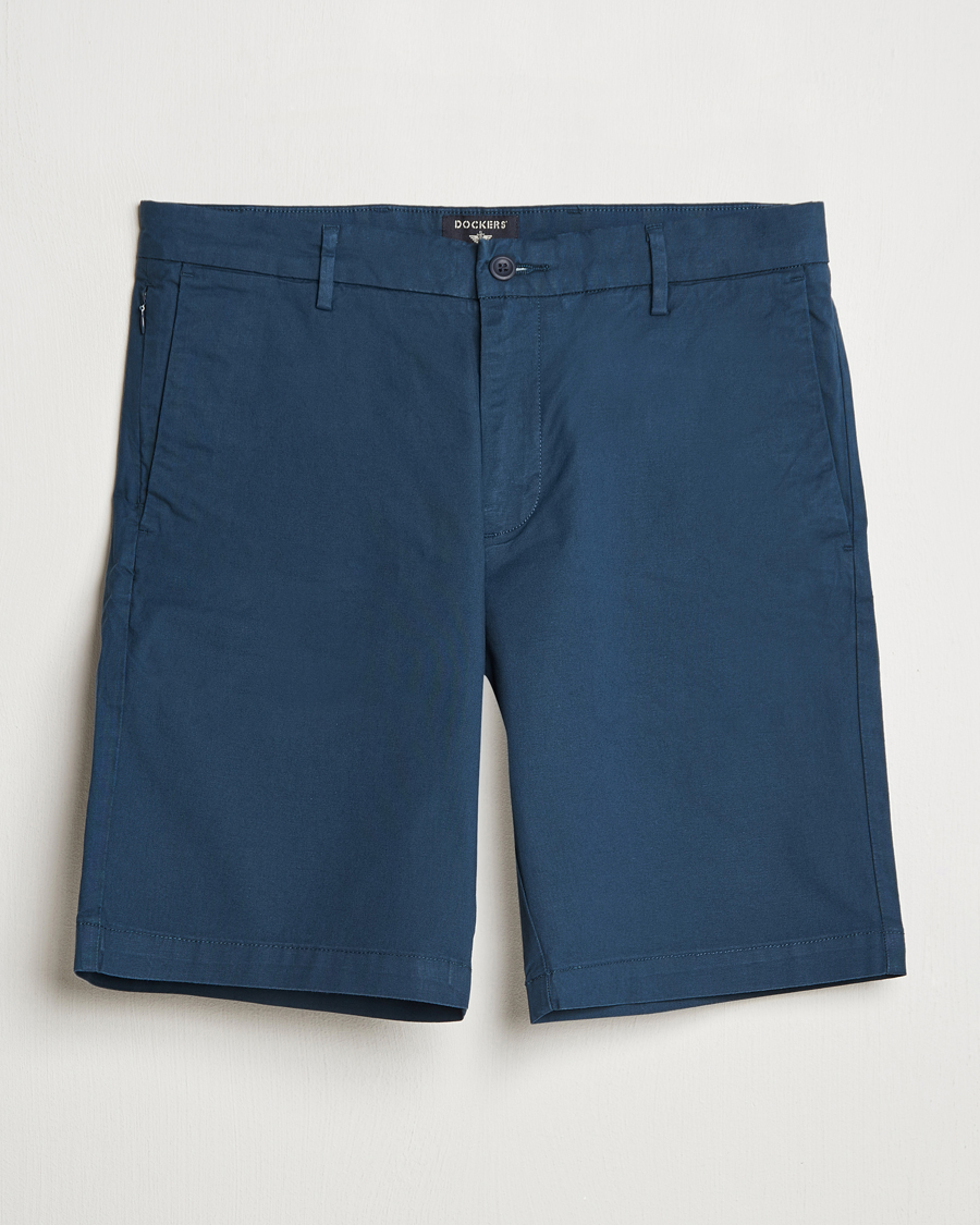 Herren | Shorts | Dockers | Slim Cotton/Linen Shorts Navy Blazer