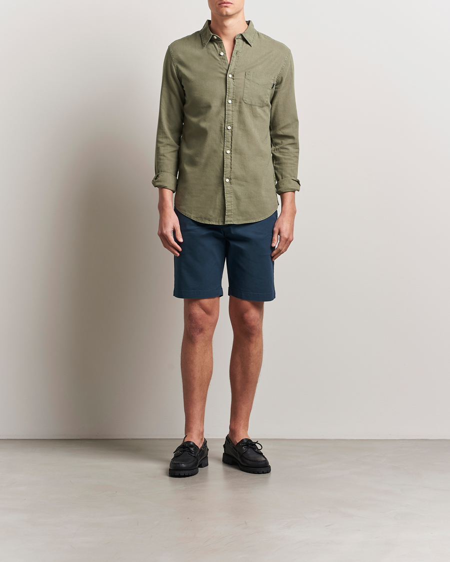Herren | Shorts | Dockers | Slim Cotton/Linen Shorts Navy Blazer