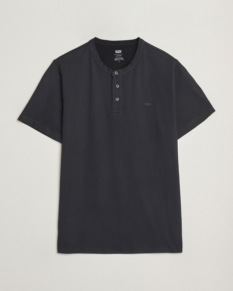 Herren | T-Shirts | Levi's | Short Sleeve Henley Mineral Black