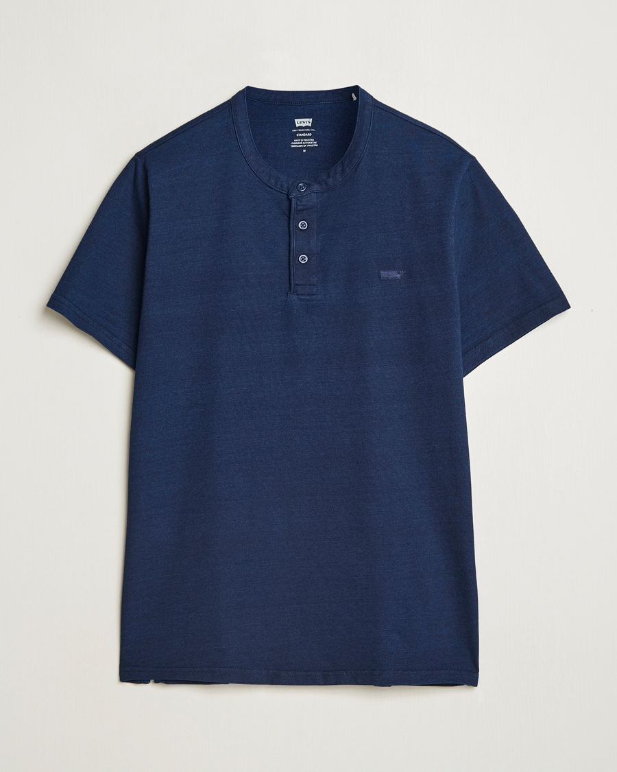 Herren | T-Shirts | Levi's | Short Sleeve Henley Dark Indigo