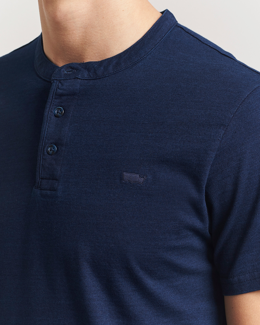 Herren | T-Shirts | Levi's | Short Sleeve Henley Dark Indigo