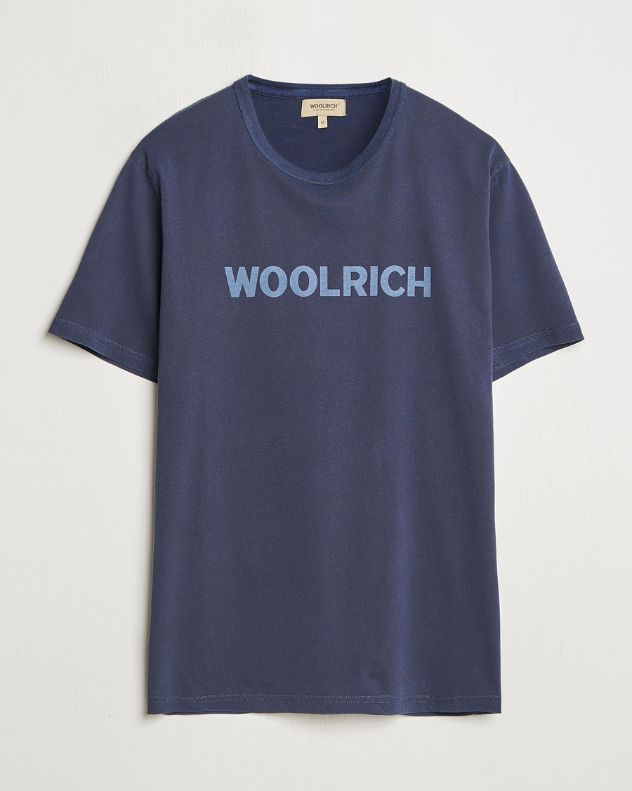 Herren | T-Shirts | Woolrich | Light Garment Dyed T-Shirt Dream Blue