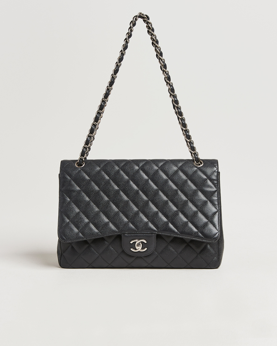 Herren | Chanel Pre-Owned Classic Single Flap Maxi Black Caviar | Chanel Pre-Owned | Classic Single Flap Maxi Black Caviar