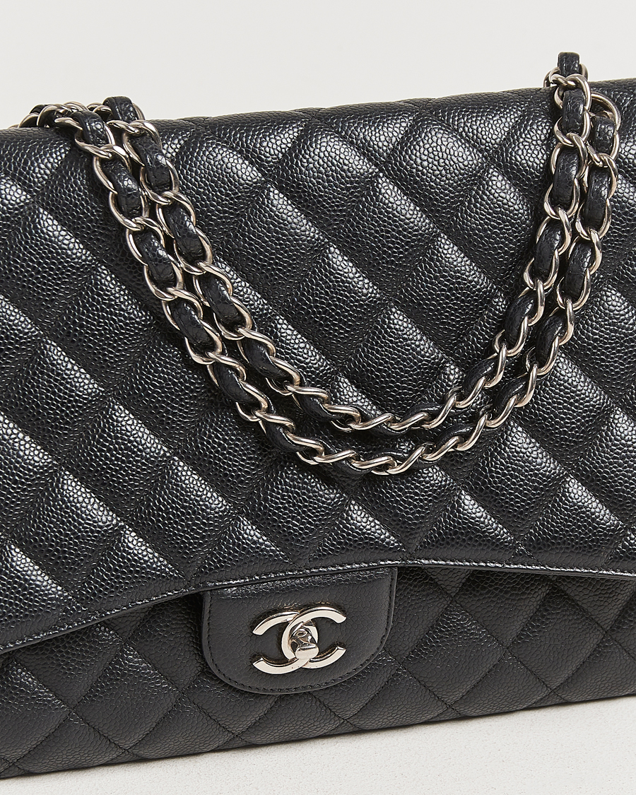 Herren | Chanel Pre-Owned Classic Single Flap Maxi Black Caviar | Chanel Pre-Owned | Classic Single Flap Maxi Black Caviar