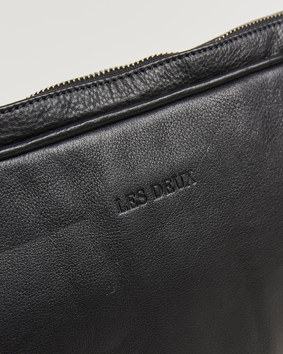 Herren | Taschen | LES DEUX | Leather Laptop Sleeve Black