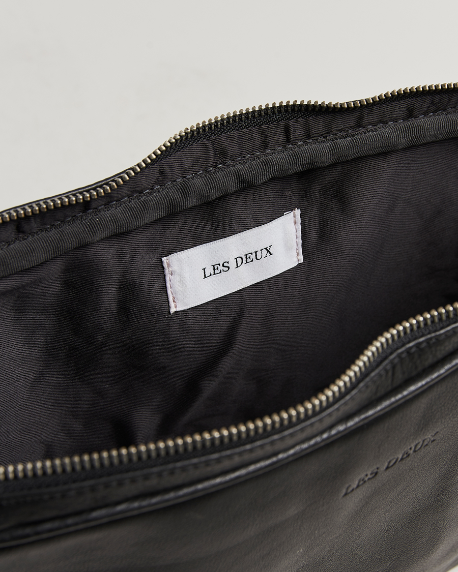 Herren | Taschen | LES DEUX | Leather Laptop Sleeve Black