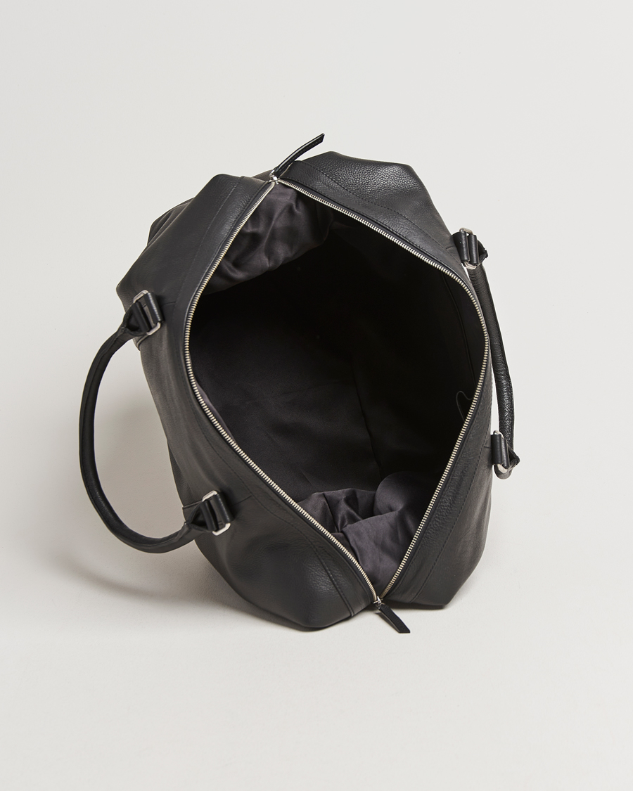 Herren | Les Deux Leather Weekendbag Black | LES DEUX | Leather Weekendbag Black