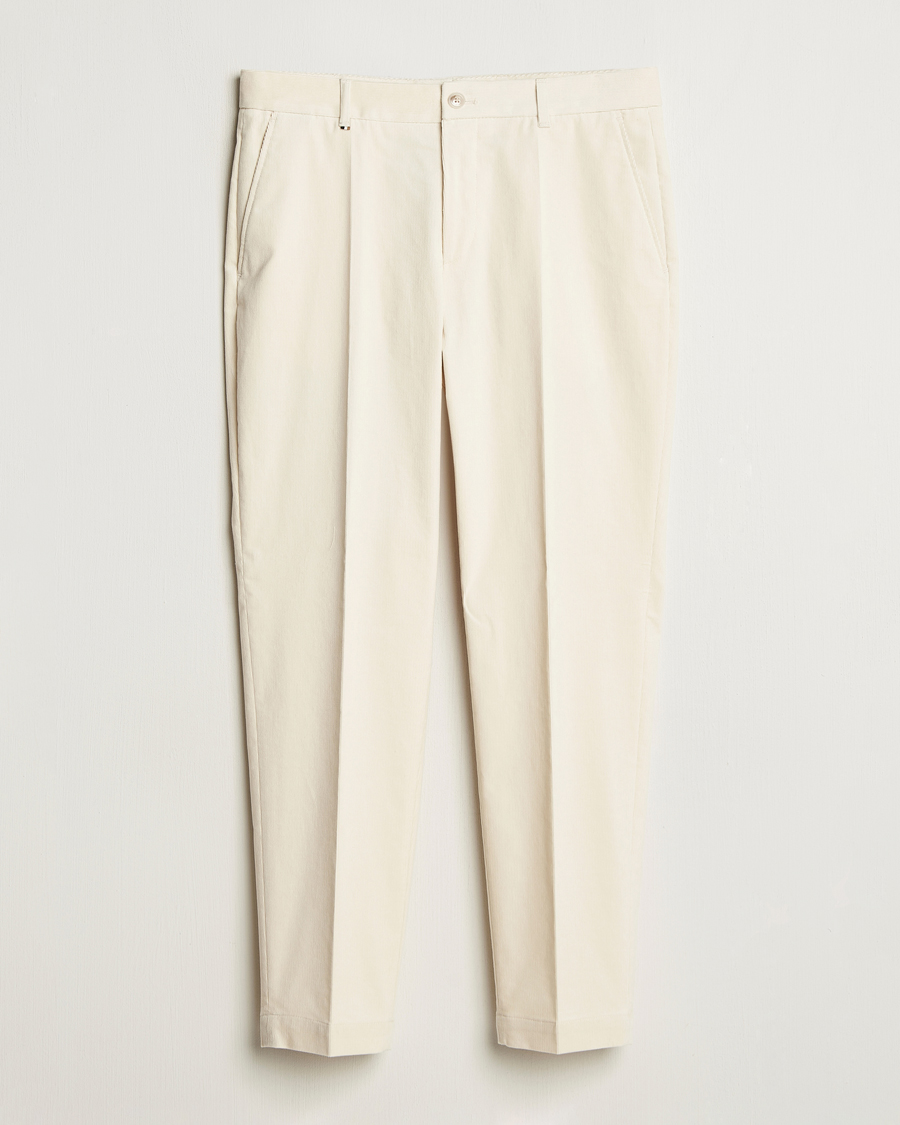 Herren | Hosen | BOSS BLACK | Perin Spring Cord Trousers Open White