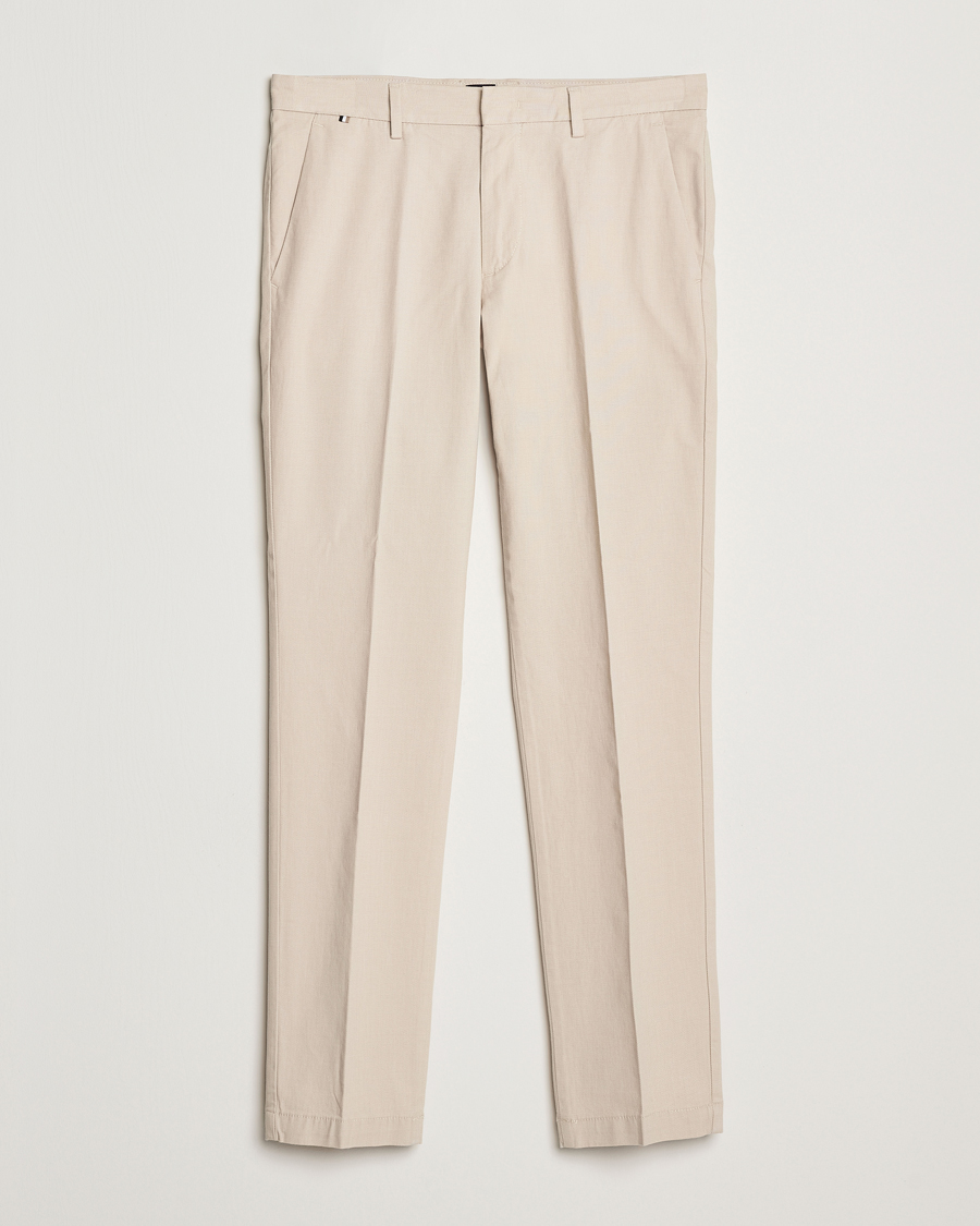 Herren | Hosen | BOSS BLACK | Kaito Structured Cotton Pants Light Beige