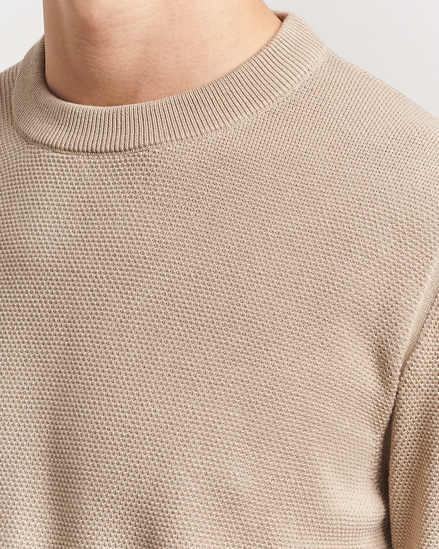 Herren | Pullover | BOSS BLACK | Ecaio Knitted Sweater Light Beige