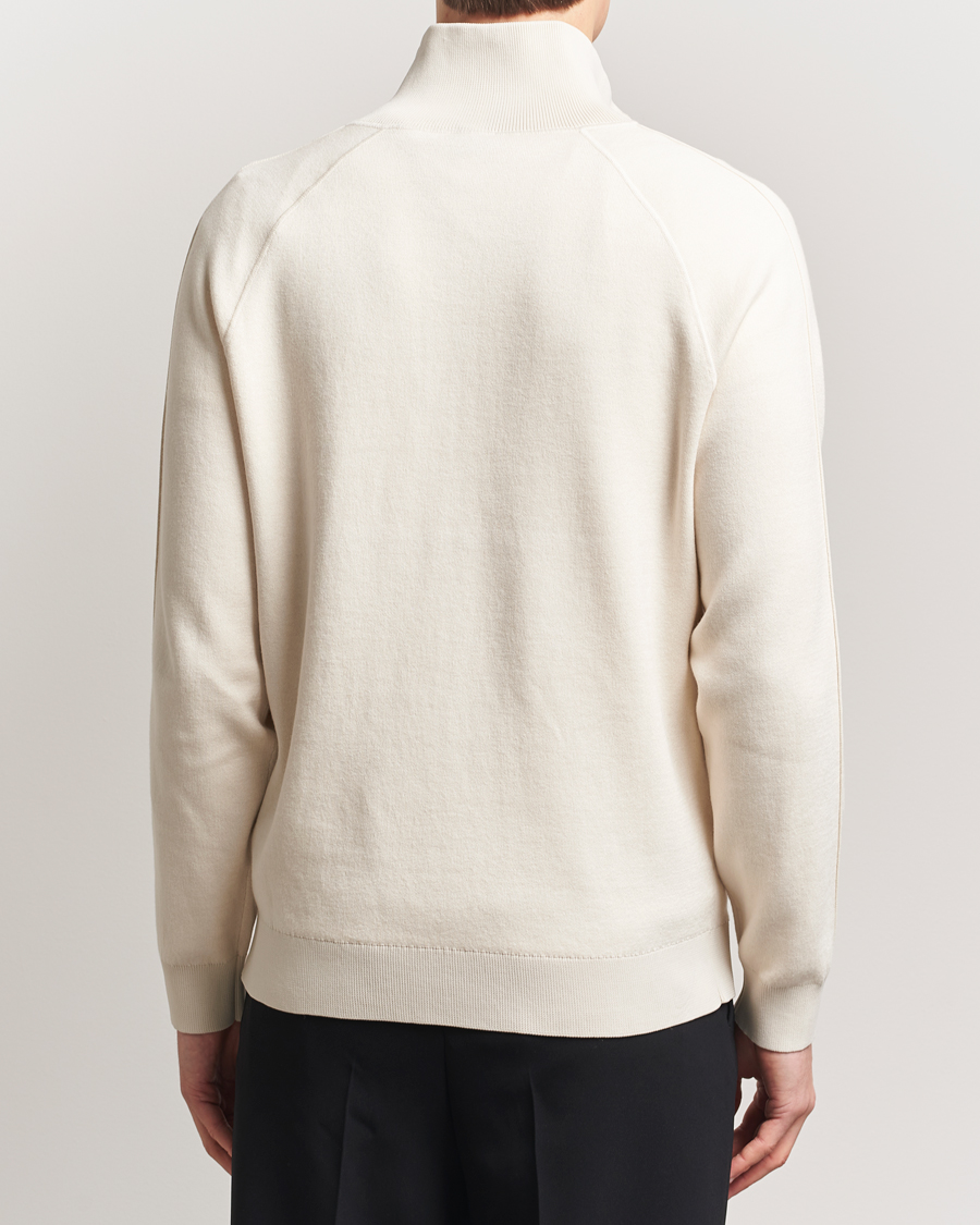 Herren | Pullover | BOSS BLACK | Domico Knitted Full Zip Open White