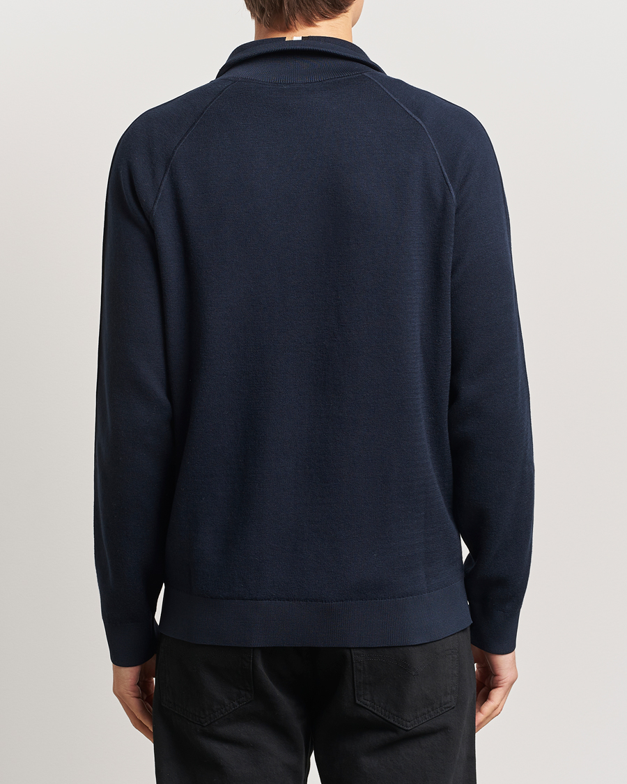 Herren | Pullover | BOSS BLACK | Domico Knitted Full Zip Dark Blue