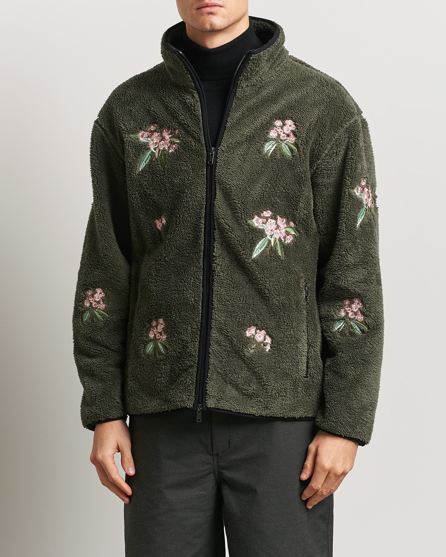 Herren | Pullover | Woolrich | Sherpa Fleece Full Zip by Todd Snyder Green