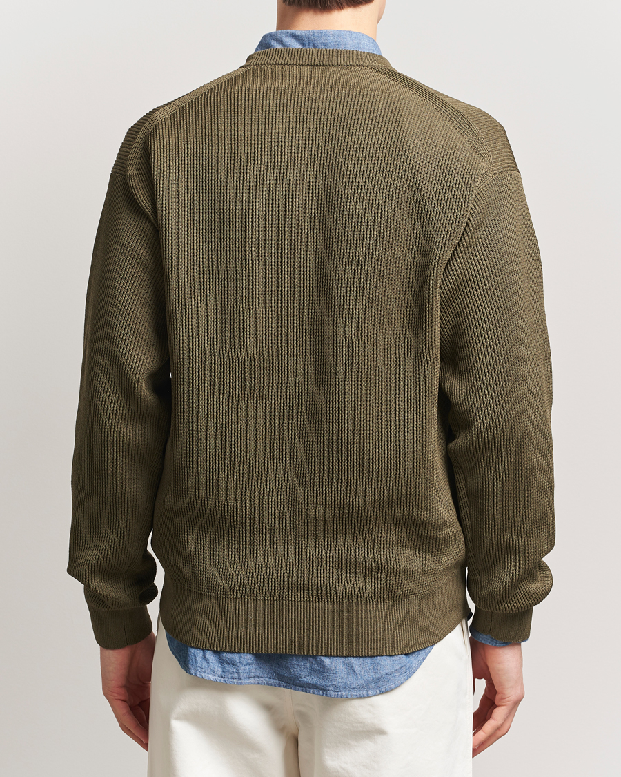 Herren | Pullover | Auralee | Cotton Rib Crew Neck Khaki