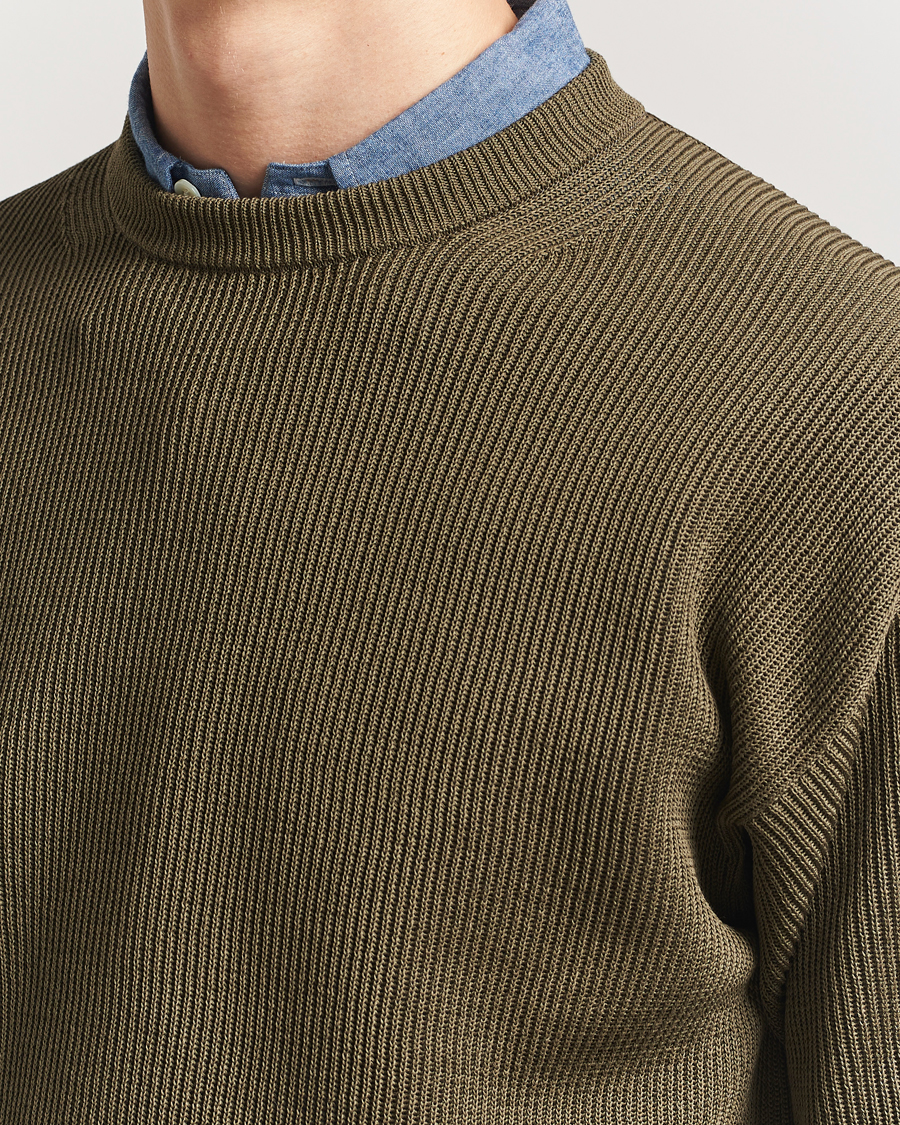 Herren | Pullover | Auralee | Cotton Rib Crew Neck Khaki