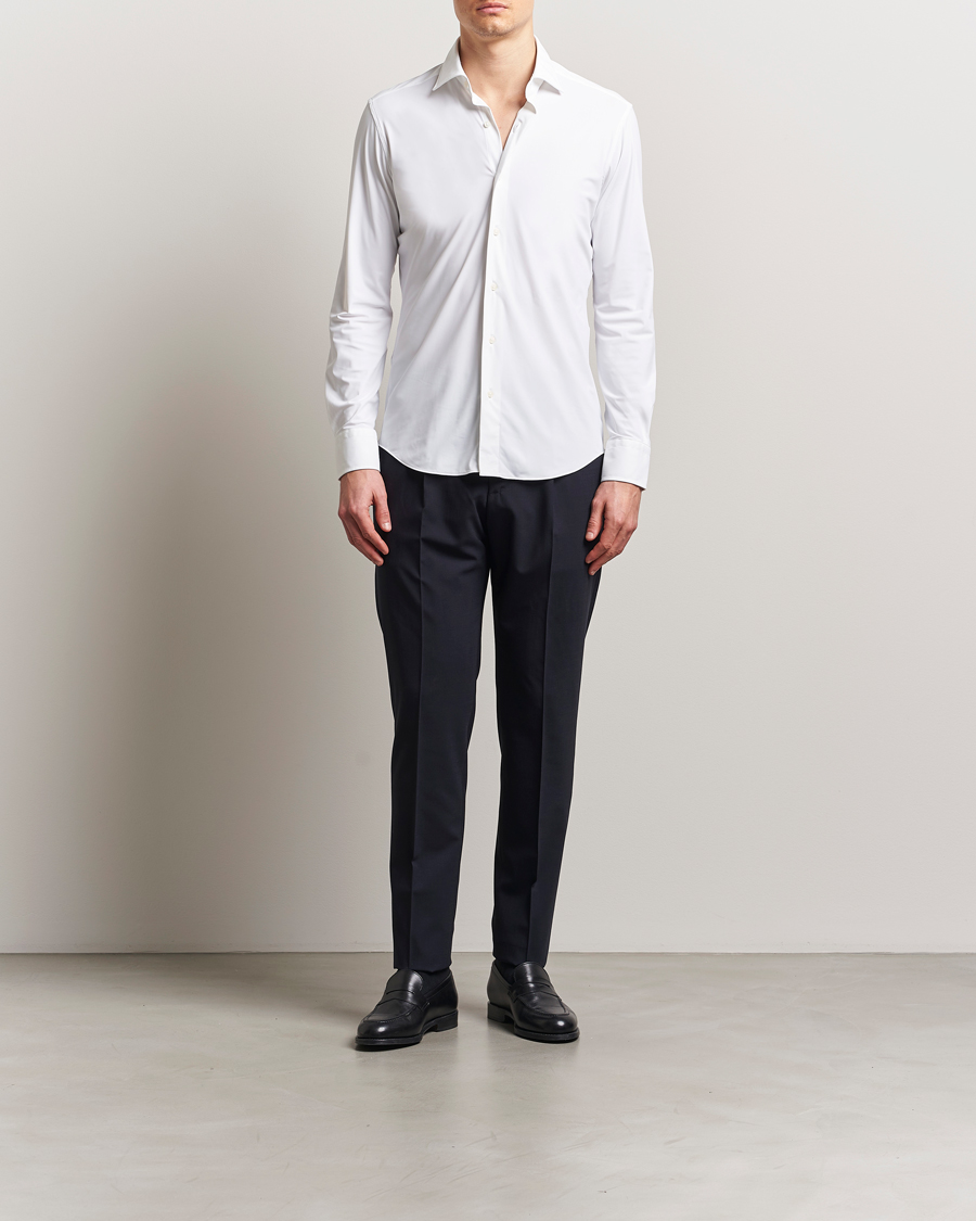 Herren | Hemden | Grigio | Jersey Stretch Shirt White