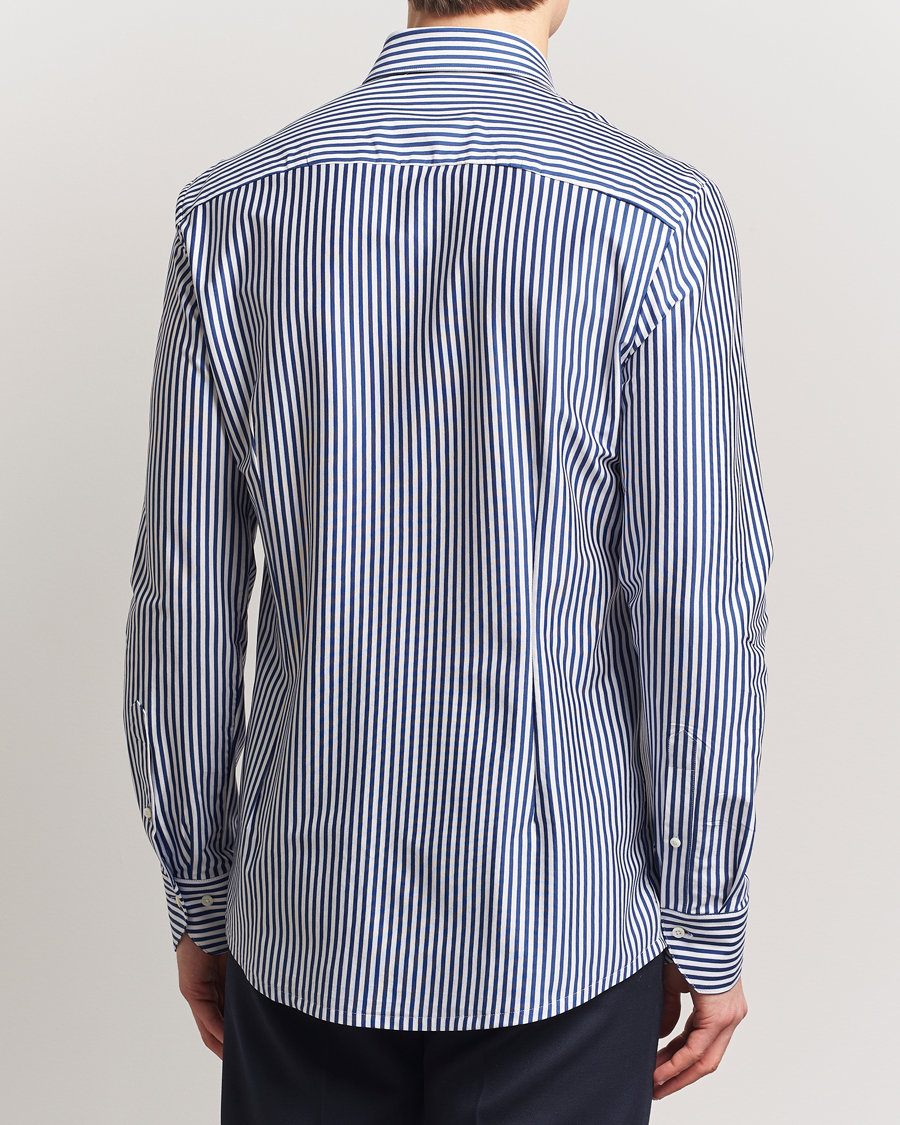 Herren | Hemden | Stenströms | Striped Jersey Shirt Navy