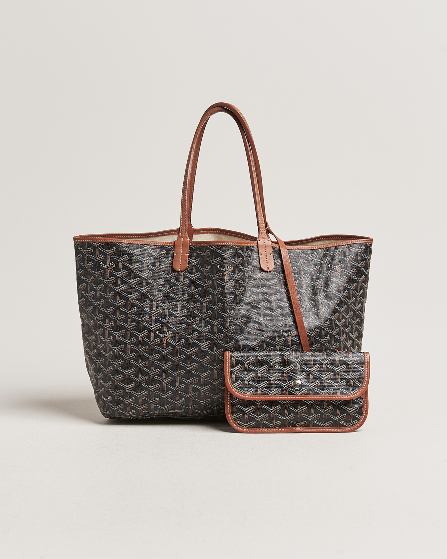 Herren | Goyard Pre-Owned Saint Louis PM Coated Canvas Tote Bag Brown | Goyard Pre-Owned | Saint Louis PM Coated Canvas Tote Bag Brown