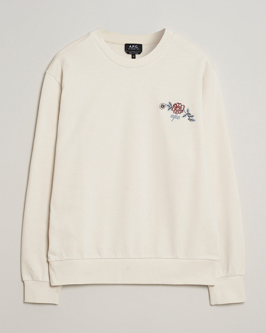 Herren | Pullover | A.P.C. | Tyle Embroidered Sweatshirt Ecru