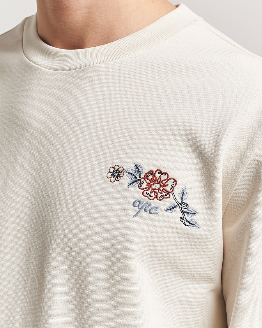 Herren | Pullover | A.P.C. | Tyle Embroidered Sweatshirt Ecru