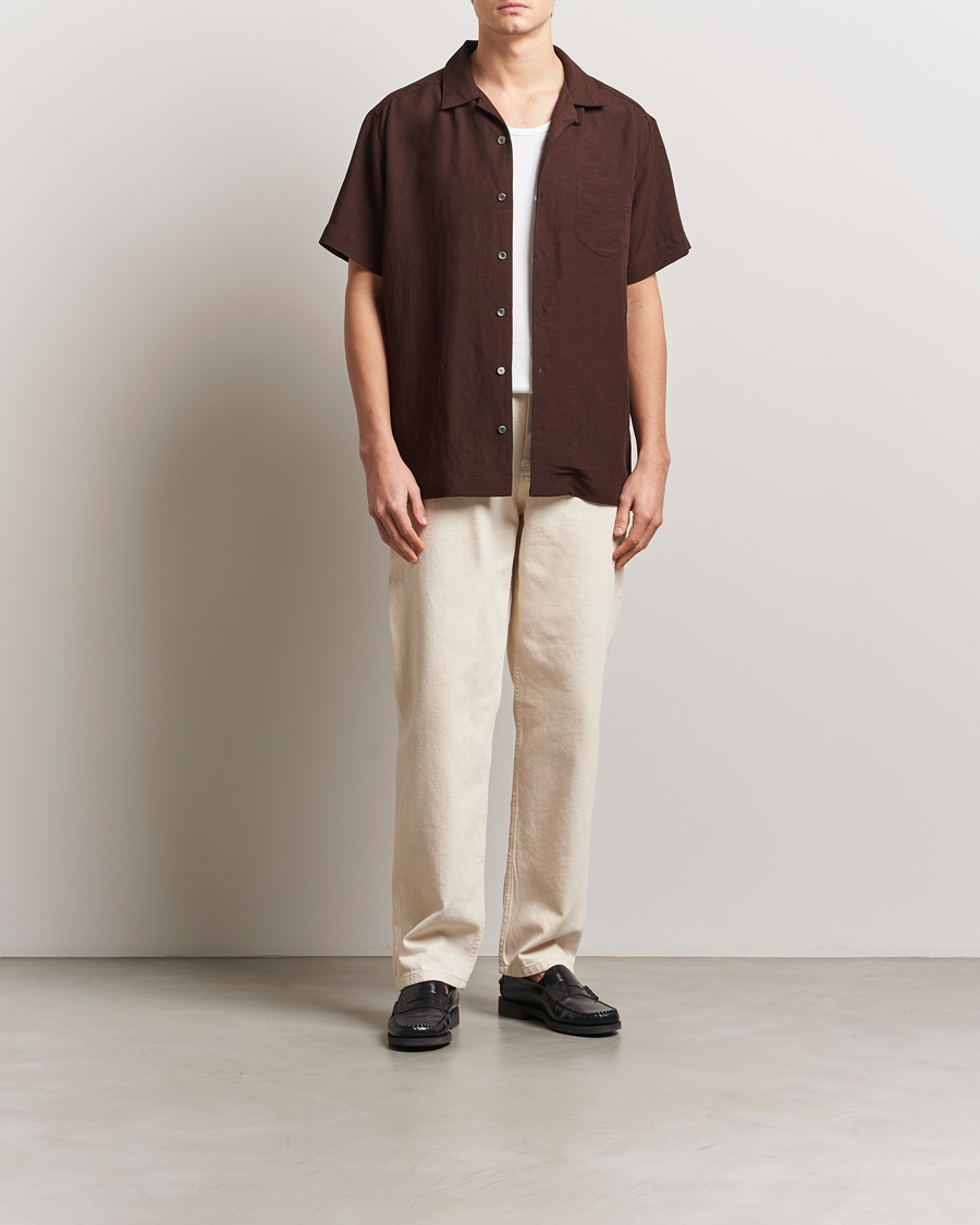 Herren | Hemden | A.P.C. | Roy Woven Short Sleeve Shirt Brown