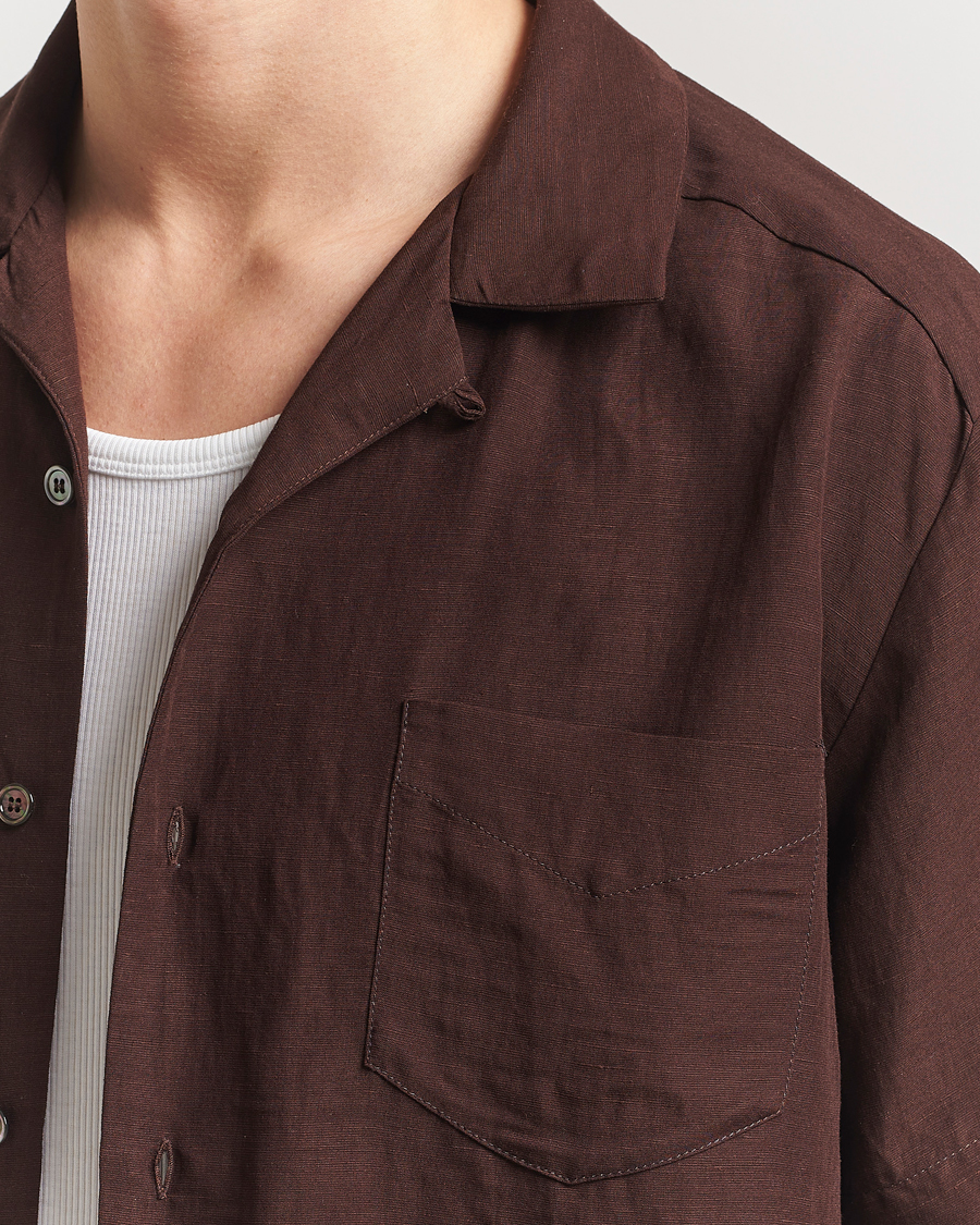 Herren | Hemden | A.P.C. | Roy Woven Short Sleeve Shirt Brown