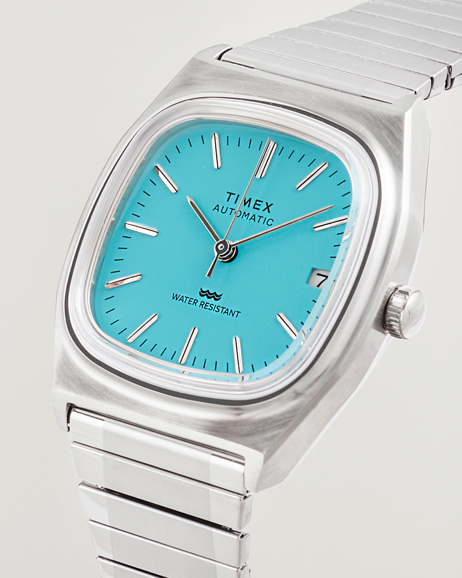 Herren | Timex Men's Automatic Steel 34mm Aquamarine Dial | Timex | Men's Automatic Steel 34mm Aquamarine Dial