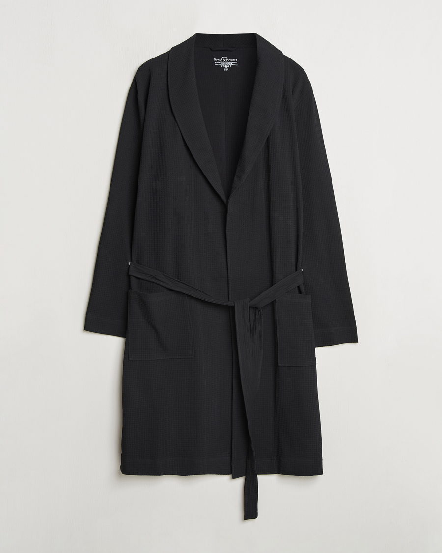 Herren | Schlafanzüge & Bademäntel | Bread & Boxers | Waffle Robe Black
