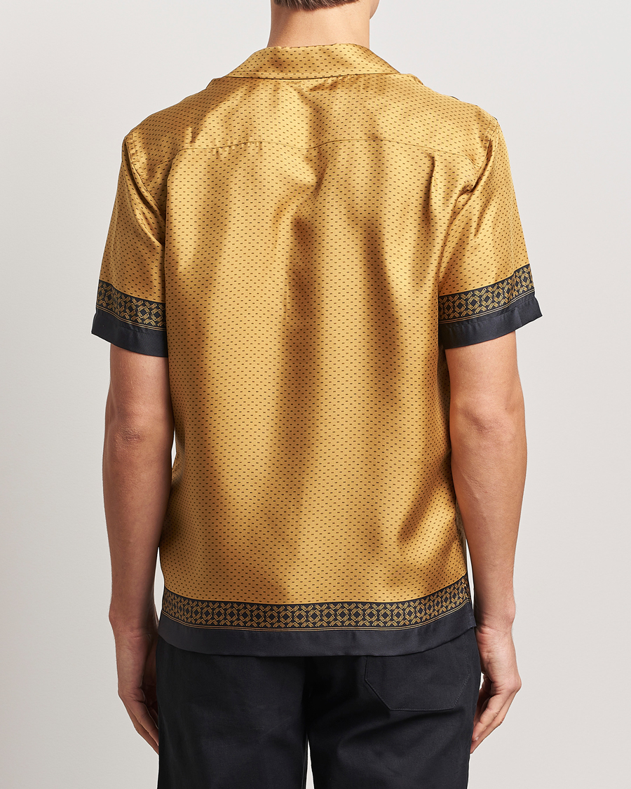 Herren | Hemden | Orlebar Brown | Maitan Silk Gold Bullion Shirt Gold/Black