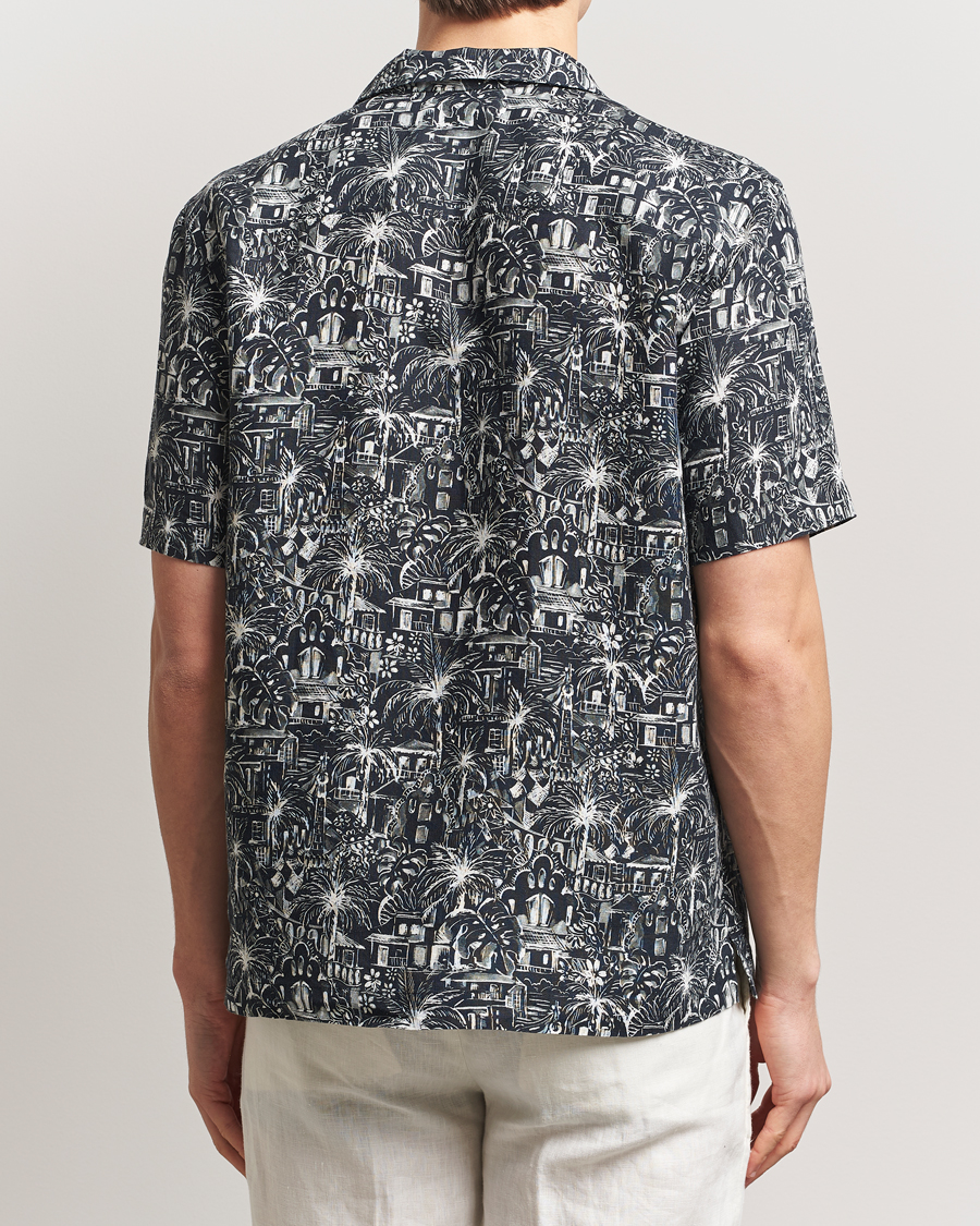 Herren | Hemden | Eton | Resort Printed Short Sleeve Shirt Black