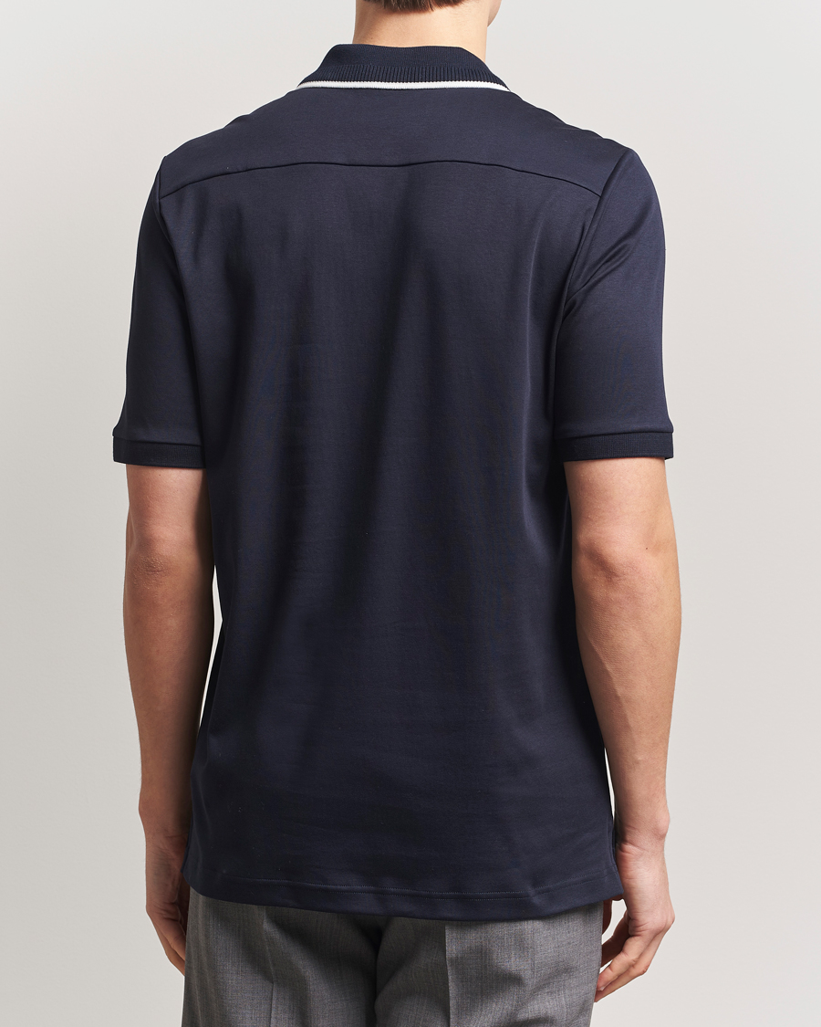 Herren | Poloshirts | Eton | Supima Cotton Interlock Polo Navy Blue