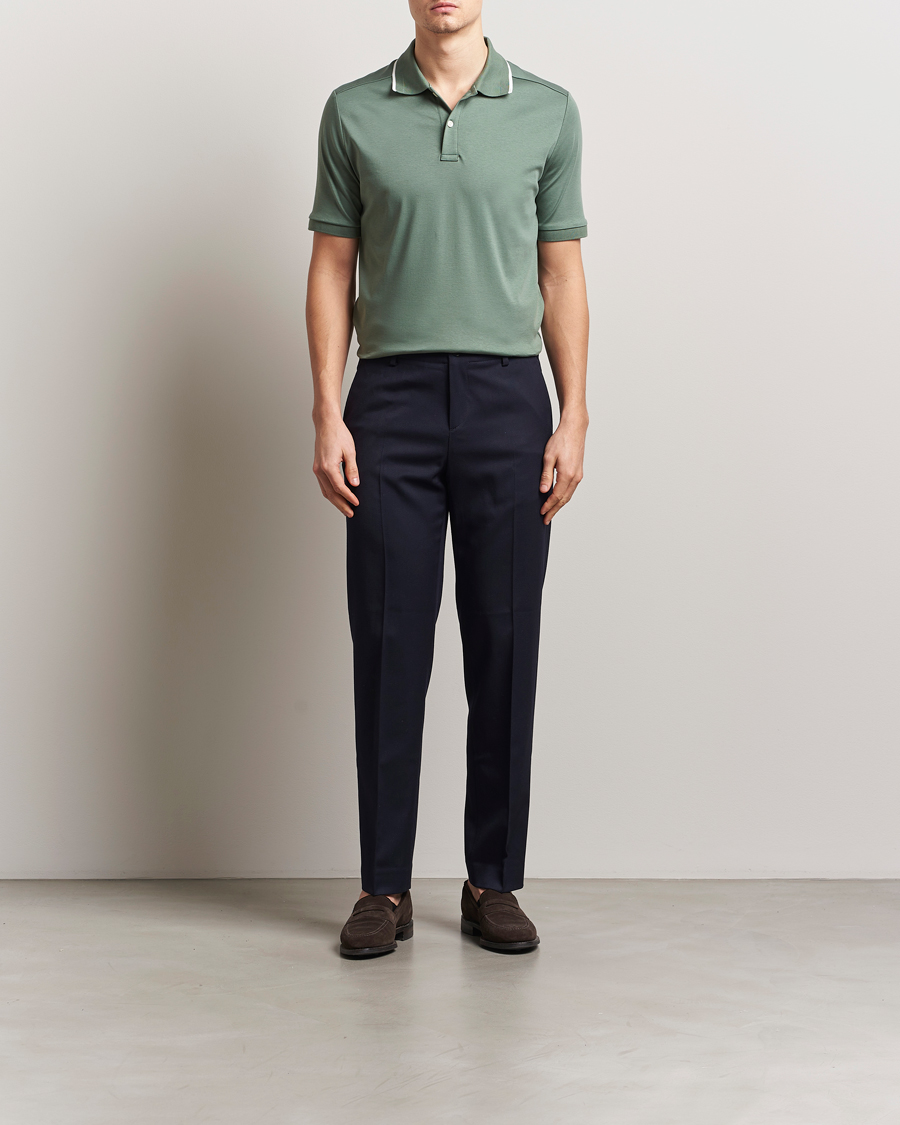 Herren | Poloshirts | Eton | Supima Cotton Interlock Polo Dark Green
