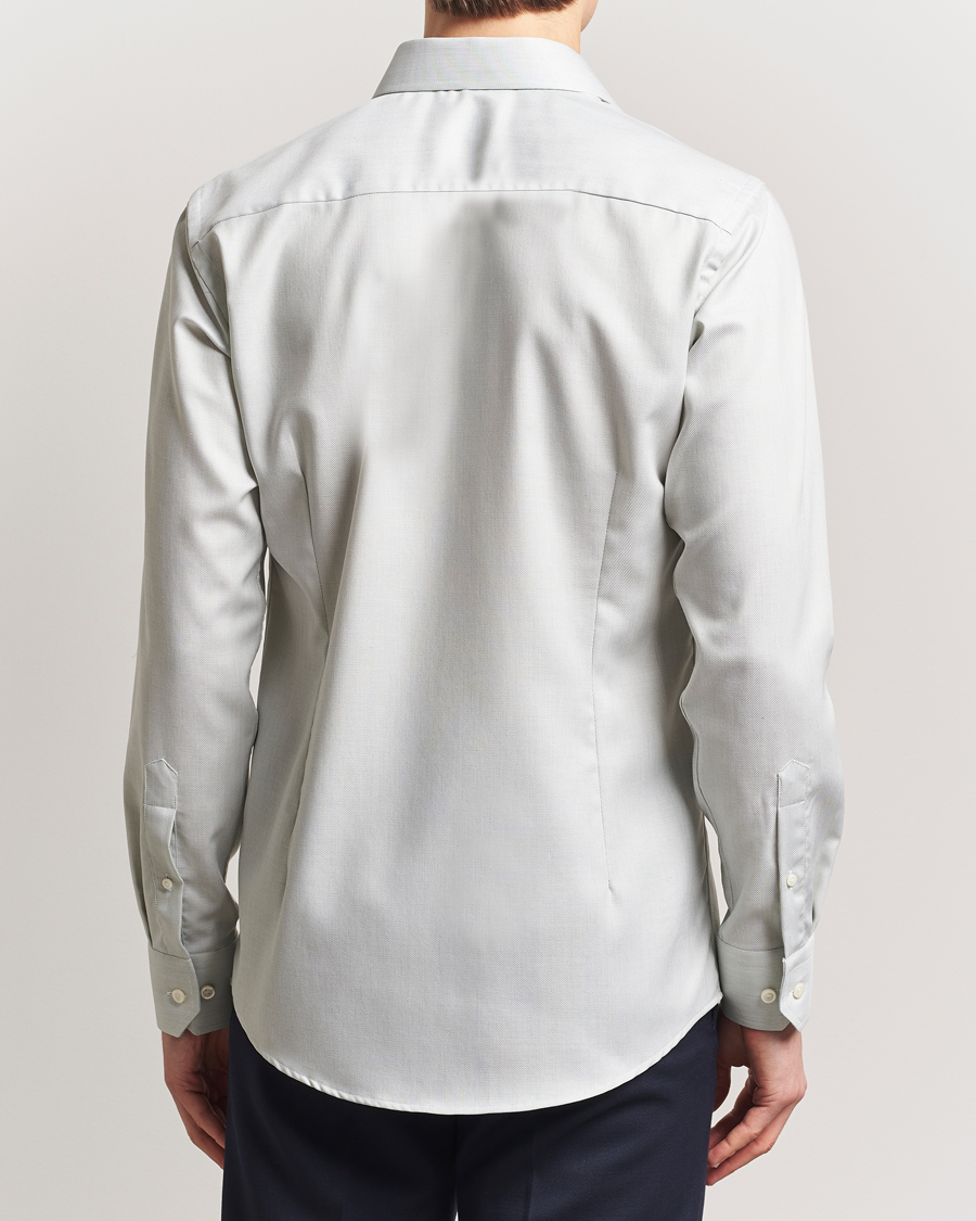 Herren | Hemden | Eton | Slim Fit Fine Twill Shirt Light Green Melange