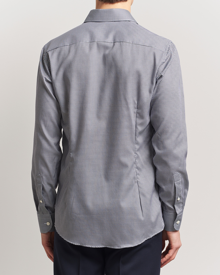 Herren | Hemden | Eton | Slim Fit Checked Signature Shirt Dark Blue/White